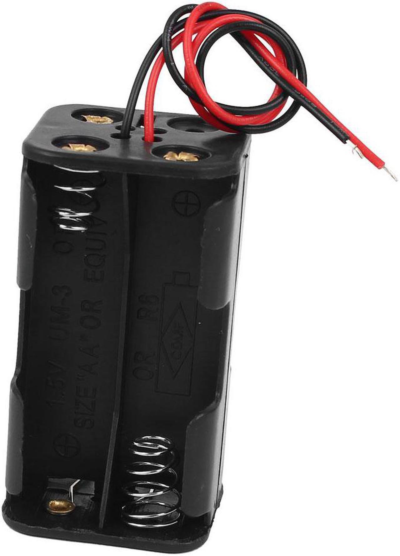 Alt view image 4 of 4 - 5 Pcs 6V Power Supply 4 x AA Battery Double Sided Box Container Storage Holder Wire Lead