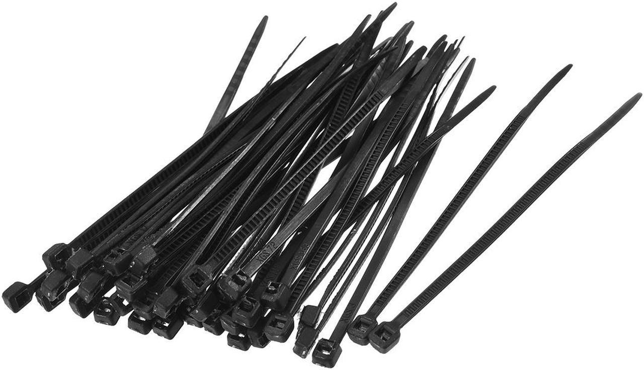 1000pcs Cable Zip Ties 4 Inch x 0.07 Inch Self-Locking Nylon Tie Wraps Black