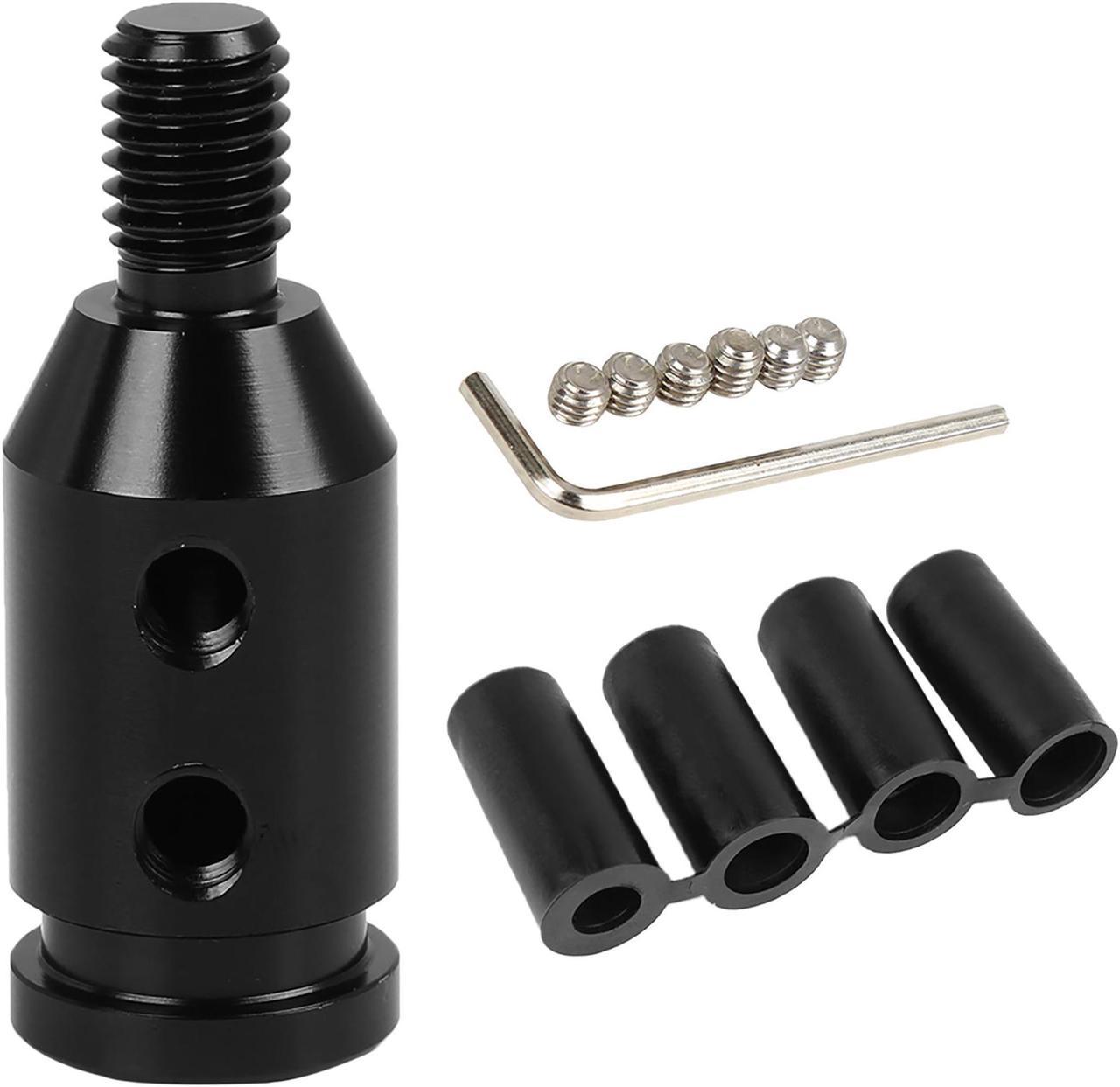 M10 X 1.5 Car Universal Black Gear Shift Knob Adapter for Non Threaded Shifter