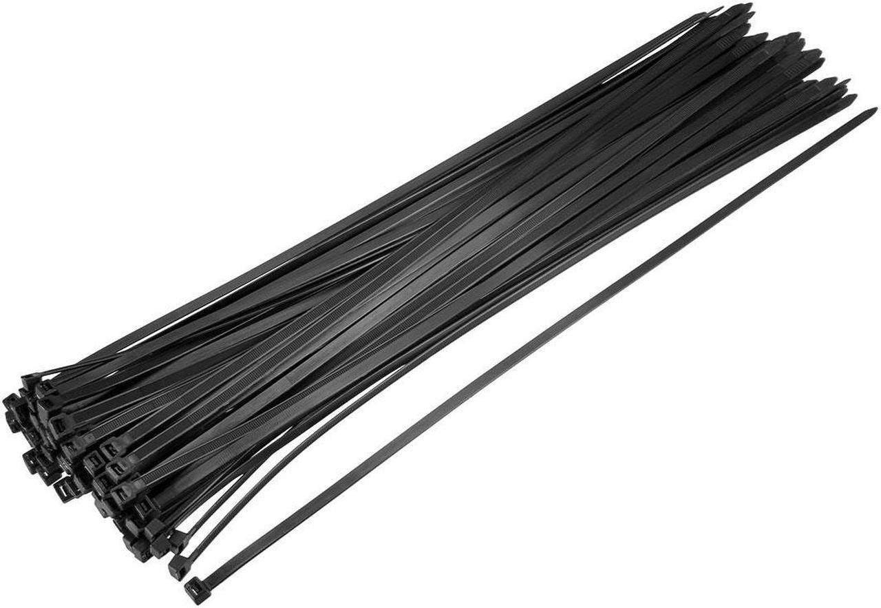 Cable Zip Ties 250mmx3.3mm Self-Locking Nylon Tie Wraps Black 60pcs