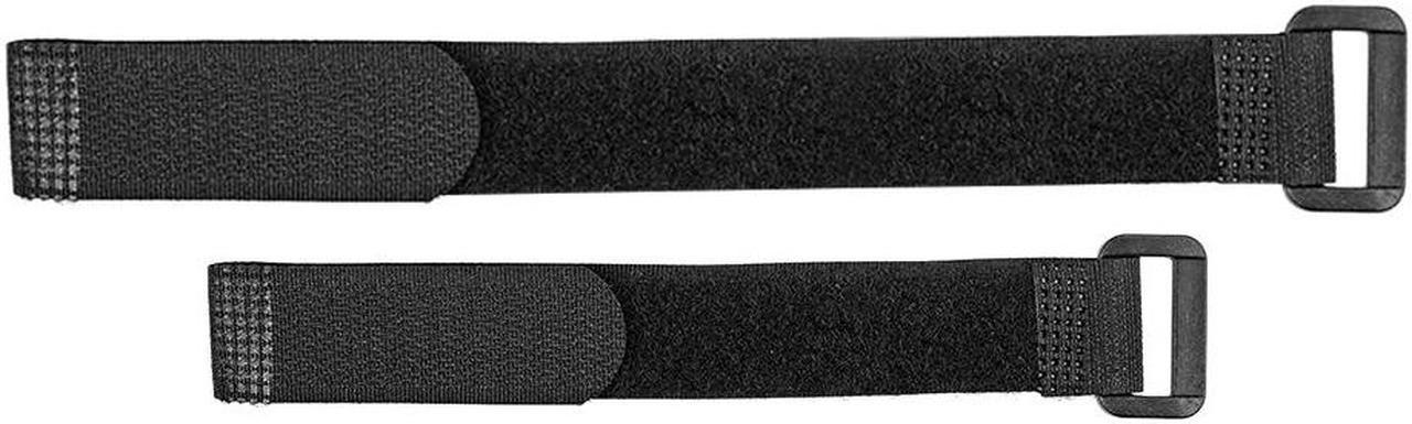 Reusable Cable Ties 8 Inch & 12 Inch Hook and Loop Cord Wrap with Buckle Black 20pcs