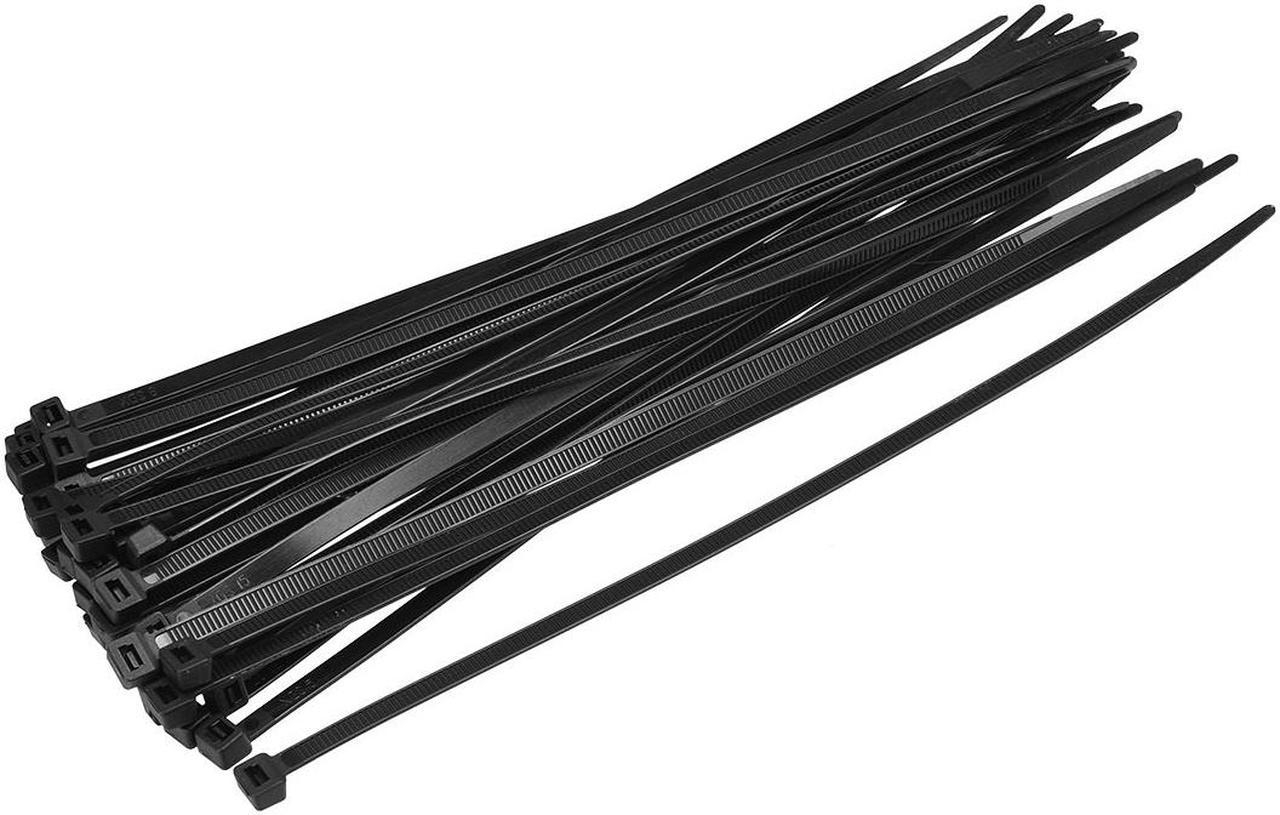 Cable Zip Ties 250mm x5.0mm Self-Locking Nylon Tie Wraps Black 40pcs