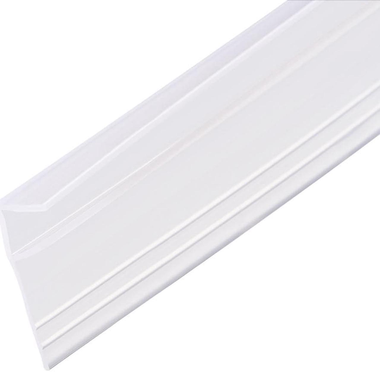 Frameless Glass Shower Door Sweep - Door Bottom Side Seal Strip F-Type with 3/4-Inch(20mm) Drip Rail - 5/16-Inch(8mm) Glass x 39.37-Inch(1000mm) Length