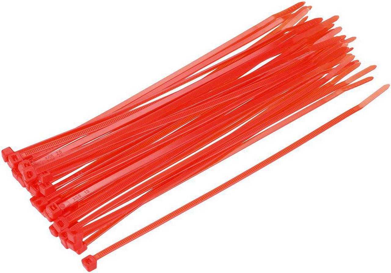 Cable Zip Ties 200mmx3.6mm Self-Locking Nylon Tie Wraps Red 40pcs