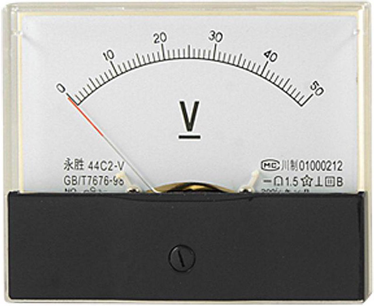 Unique Bargains 44C2 DC 0-50V Scale Range Analog Voltage Panel Meter