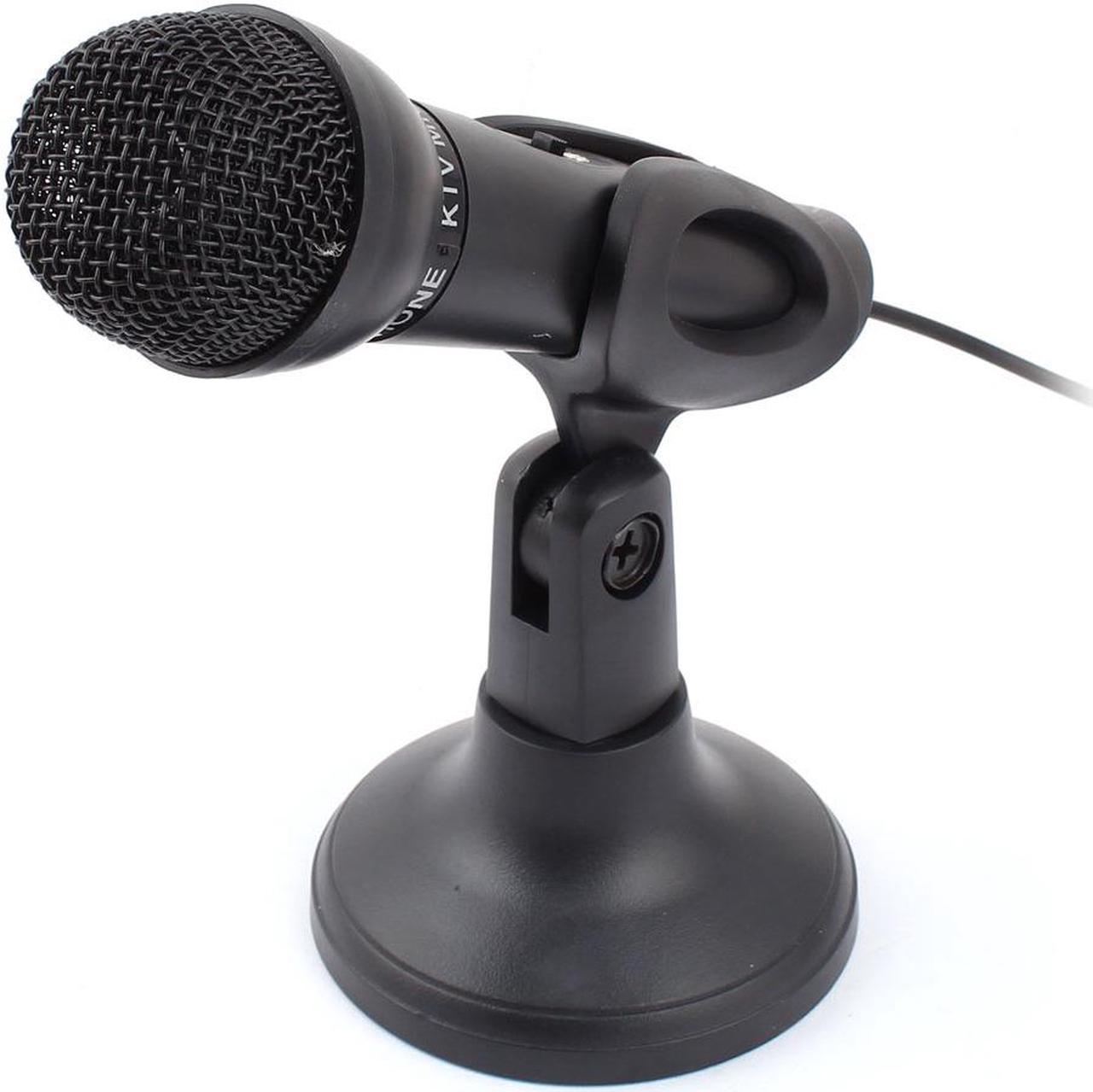 3.5mm Stereo Plug Microphone Mic + Stand for PC Laptop Notebook MSN Skype