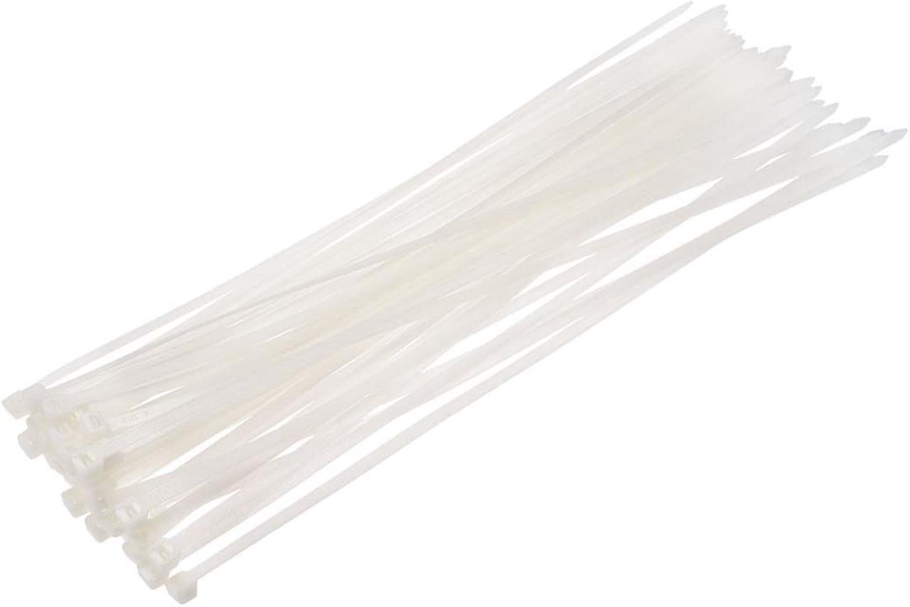 Cable Zip Ties 300mmx4mm Self-Locking Nylon Tie Wraps White 60pcs