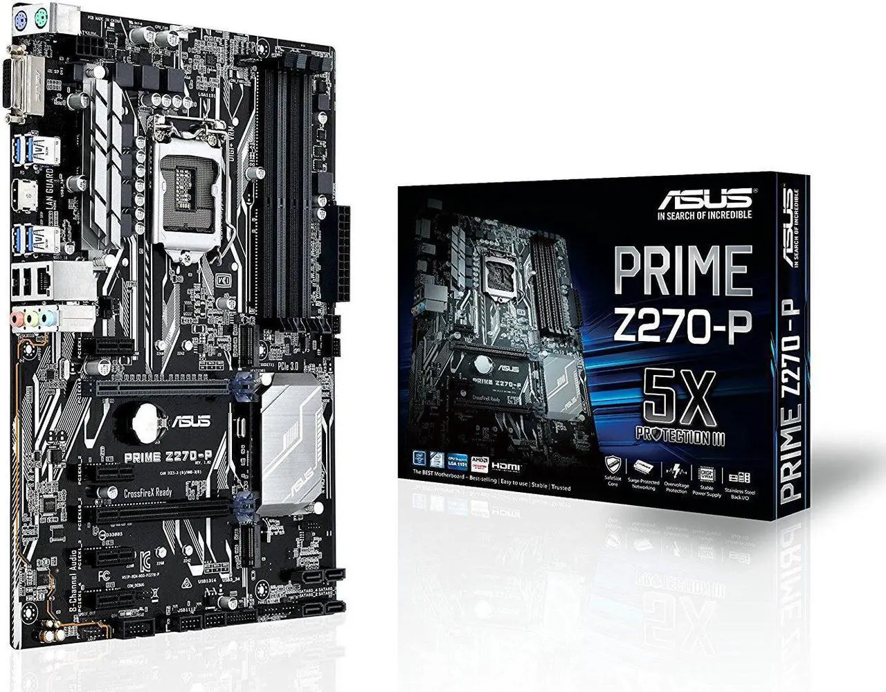 Main image of ASUS PRIME Z270-P LGA1151 DDR4 HDMI DVI M.2 USB 3.0 Z270 ATX Motherboard PRIME