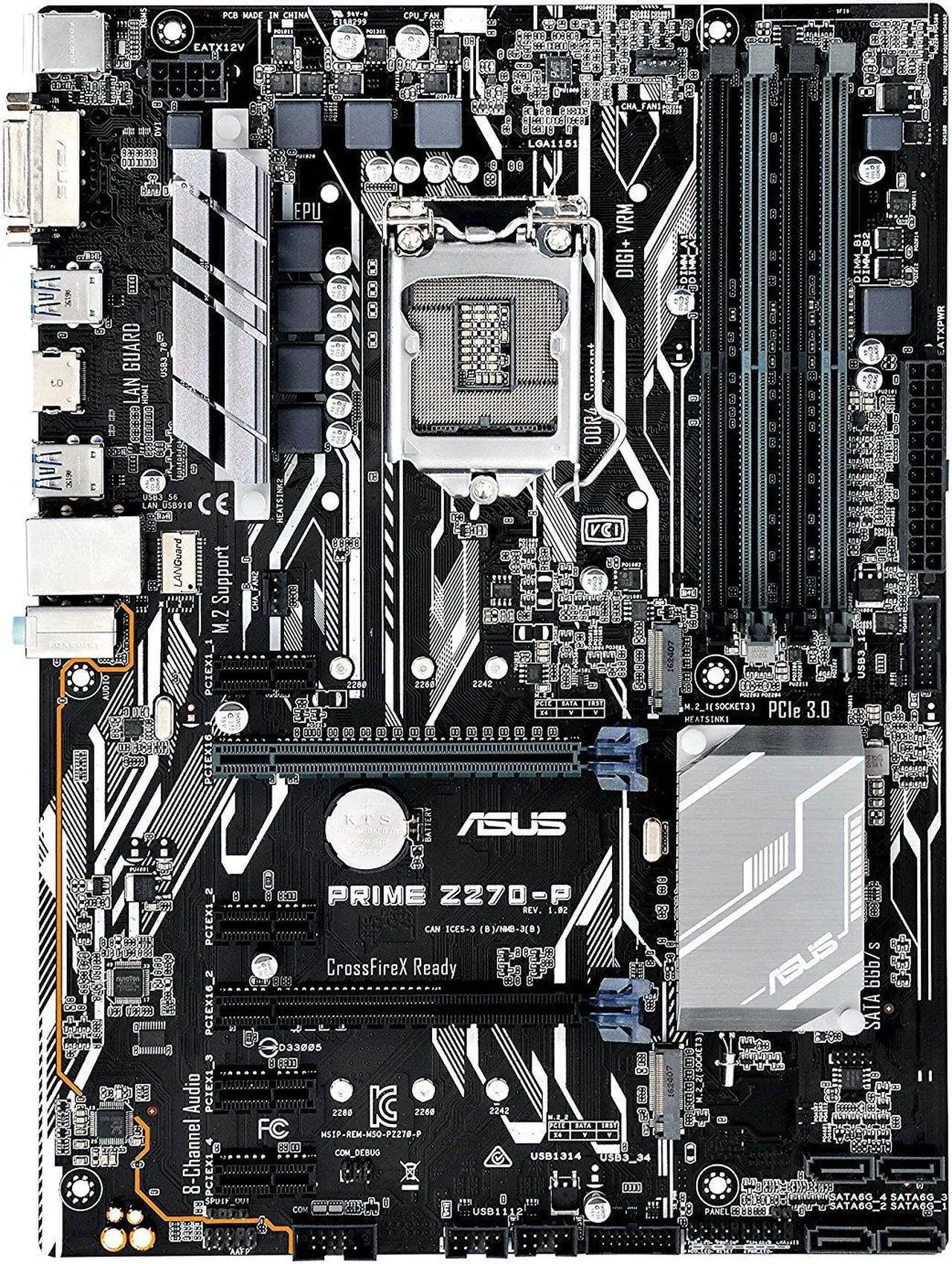 Alt view image 3 of 6 - ASUS PRIME Z270-P LGA1151 DDR4 HDMI DVI M.2 USB 3.0 Z270 ATX Motherboard PRIME