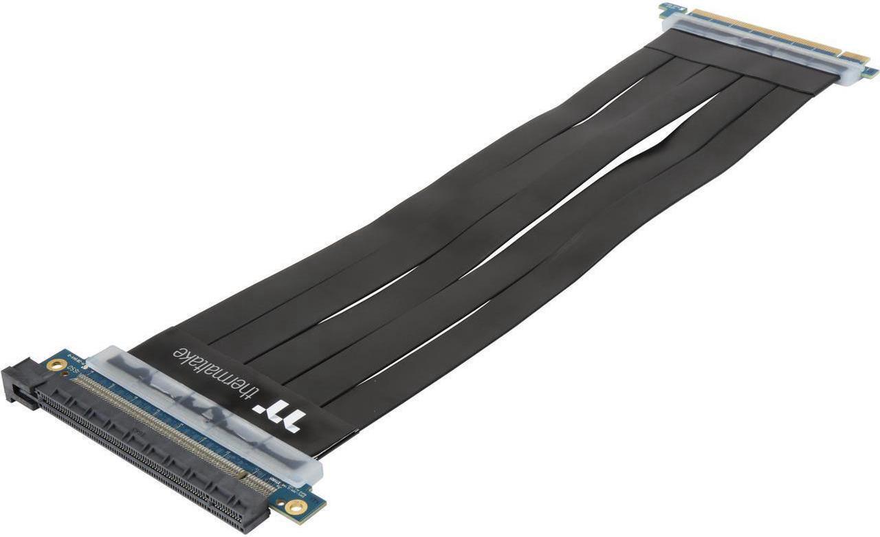 Alt view image 2 of 20 - Thermaltake AC-045-CN1OTN-C1 TT Premium PCI-E x16 3.0 Extender Riser Cable 300mm Graphic Cards - Black