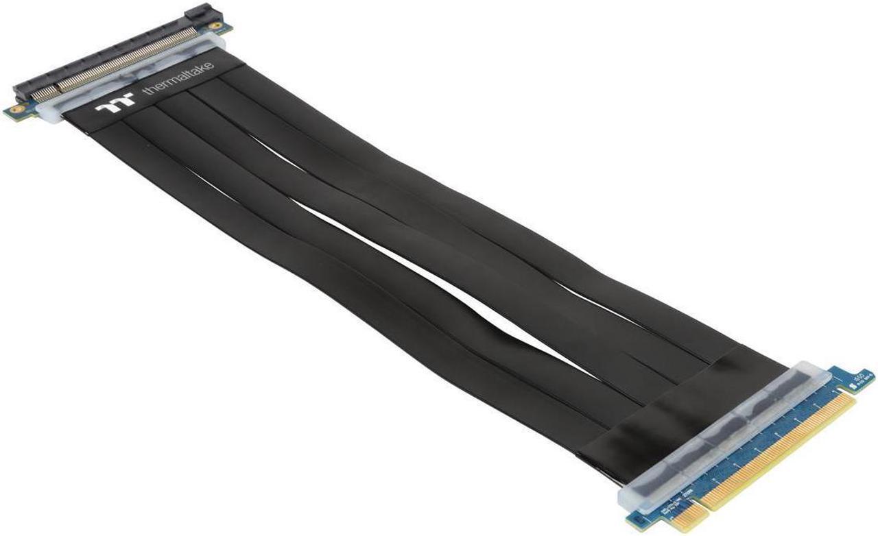 Alt view image 3 of 20 - Thermaltake AC-045-CN1OTN-C1 TT Premium PCI-E x16 3.0 Extender Riser Cable 300mm Graphic Cards - Black