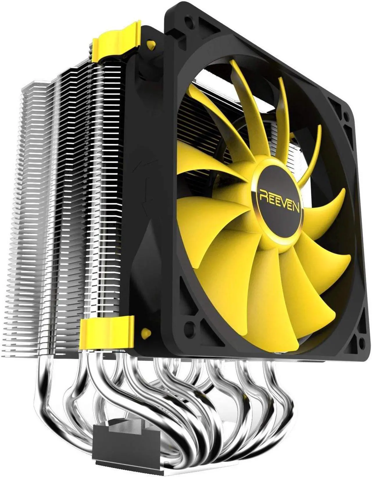Alt view image 5 of 10 - Reeven Justice High Performance 6 Heatpipes Copper Base 120mm CPU cooler