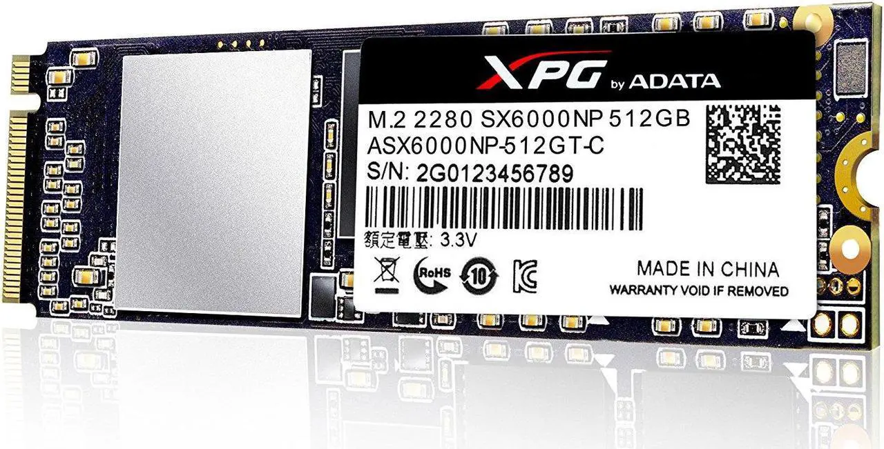 Alt view image 5 of 12 - XPG SX6000 512GB M.2 PCIe NVMe Internal SSD w/ DIY Heatsink  (ASX6000NP-512GT-C)