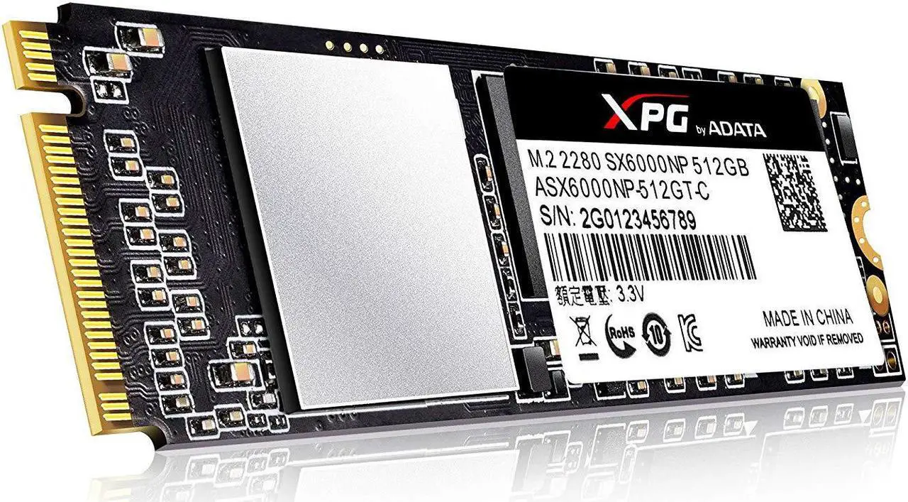 Alt view image 4 of 12 - XPG SX6000 512GB M.2 PCIe NVMe Internal SSD w/ DIY Heatsink  (ASX6000NP-512GT-C)