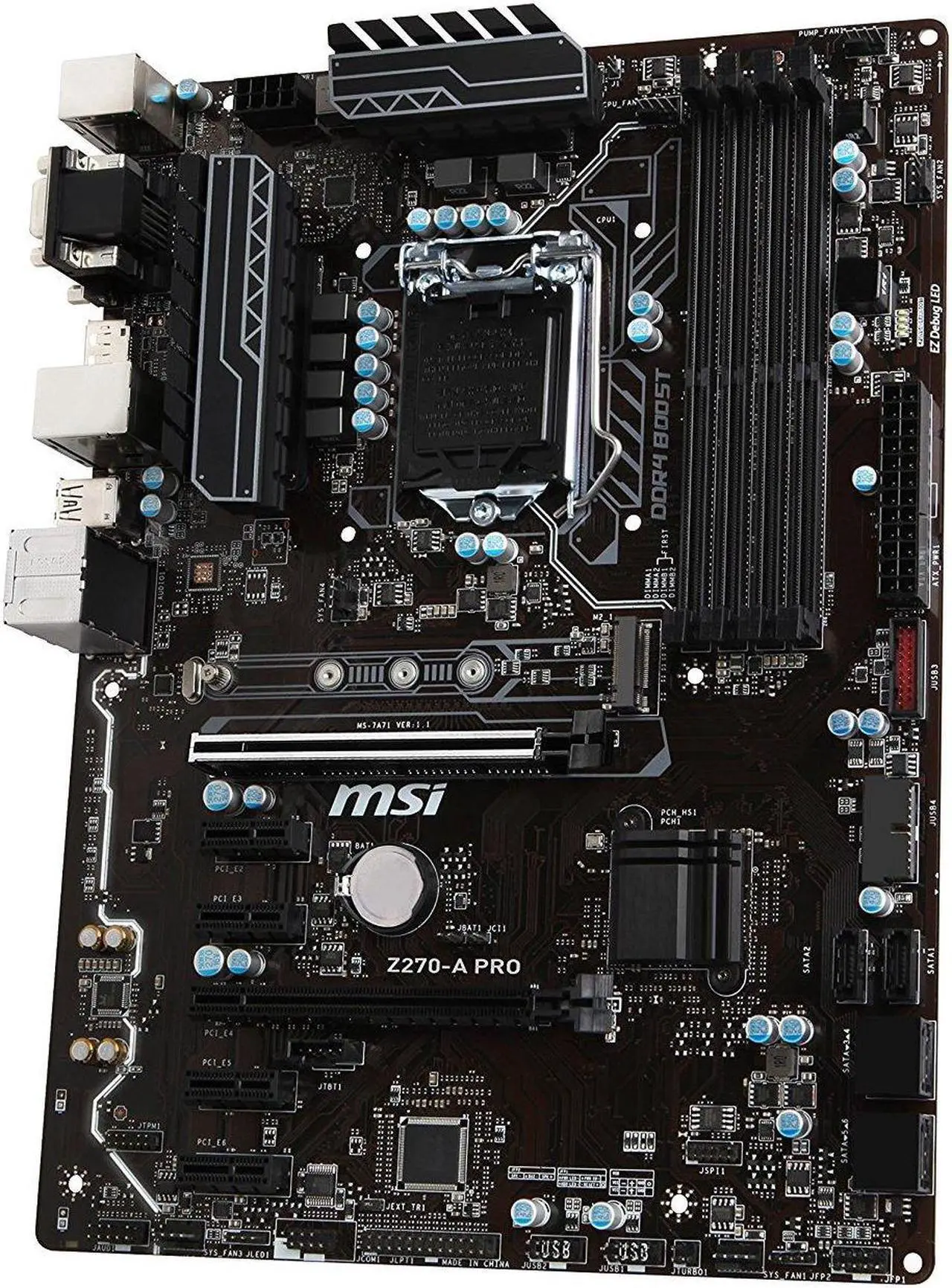 Alt view image 3 of 8 - MSI PRO Z270-A PRO LGA 1151 Intel Z270 USB 3.1 ATX Motherboards - Intel