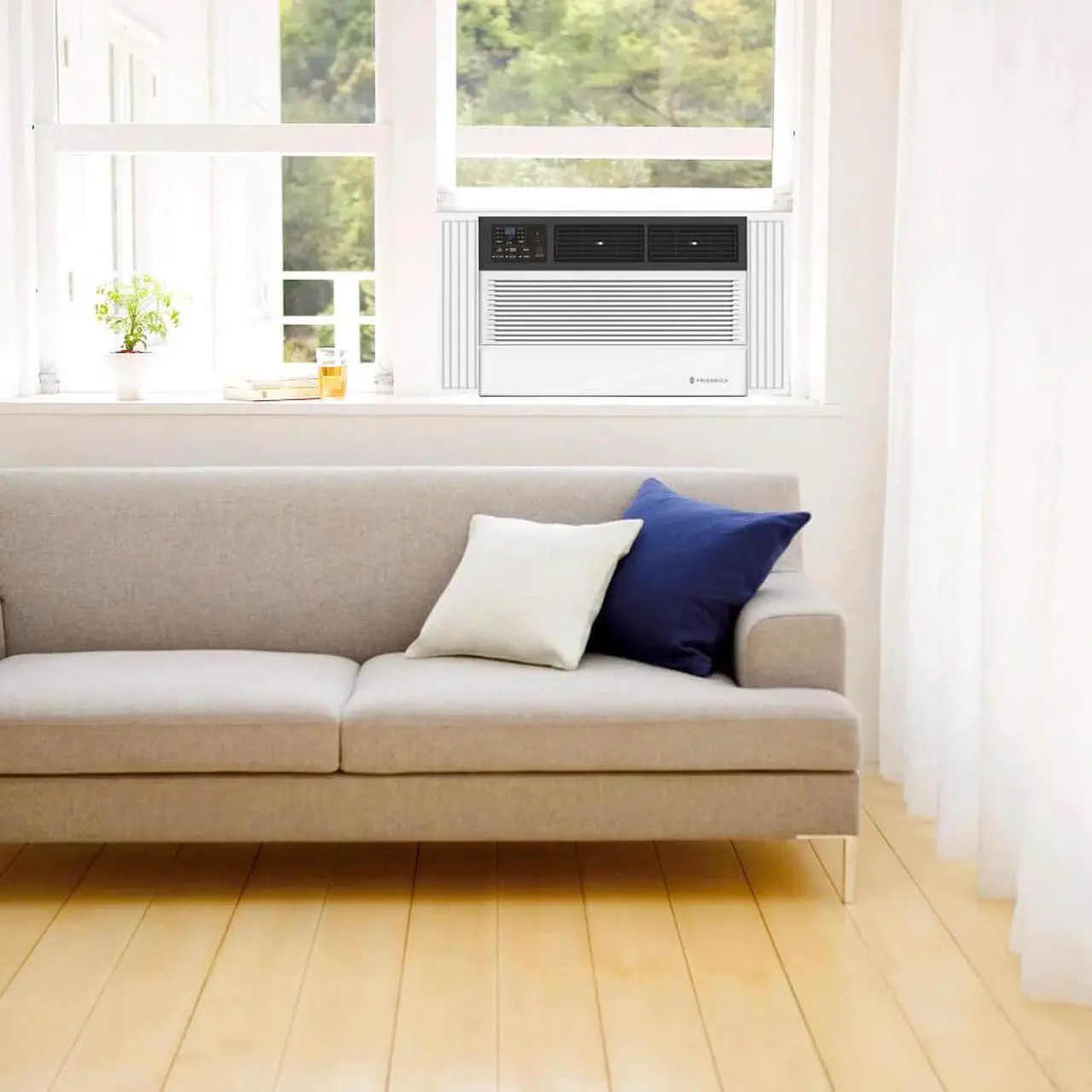 Alt view image 3 of 3 - Friedrich CCW06B10A 20" Chill Premier Smart Room Air Conditioner with BTU Cooling Capacity, Auto Restart, Washable Antimicrobial Air Filter and 3 Speeds in White (6000 BTU)