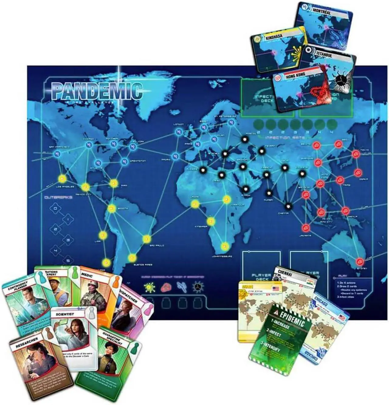 Alt view image 2 of 9 - Pandemic Board Game - Can You Save Humanity