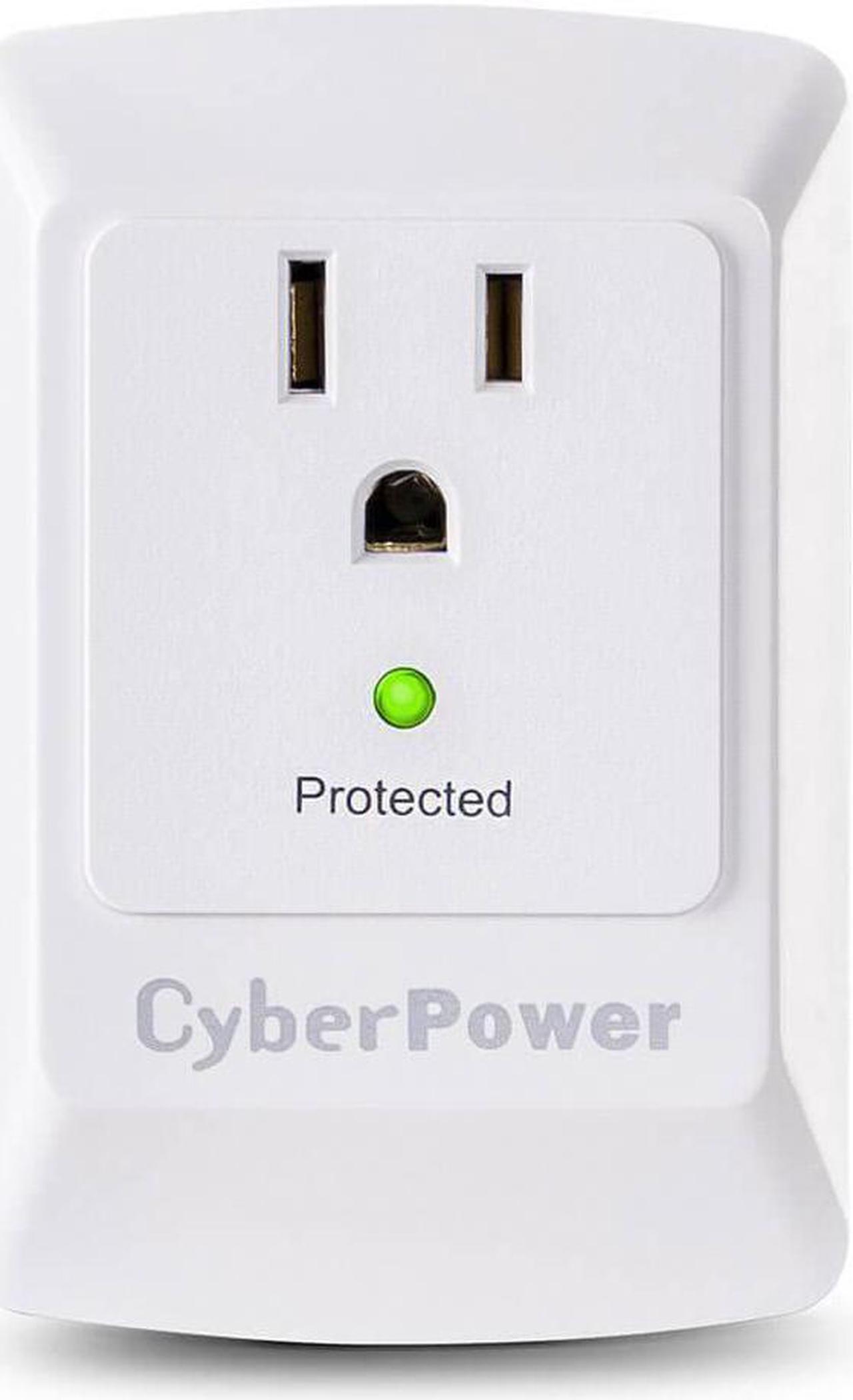Alt view image 2 of 4 - CyberPower B100WRC1 Essential 1 Outlets Surge Tap, White, 125 Volts