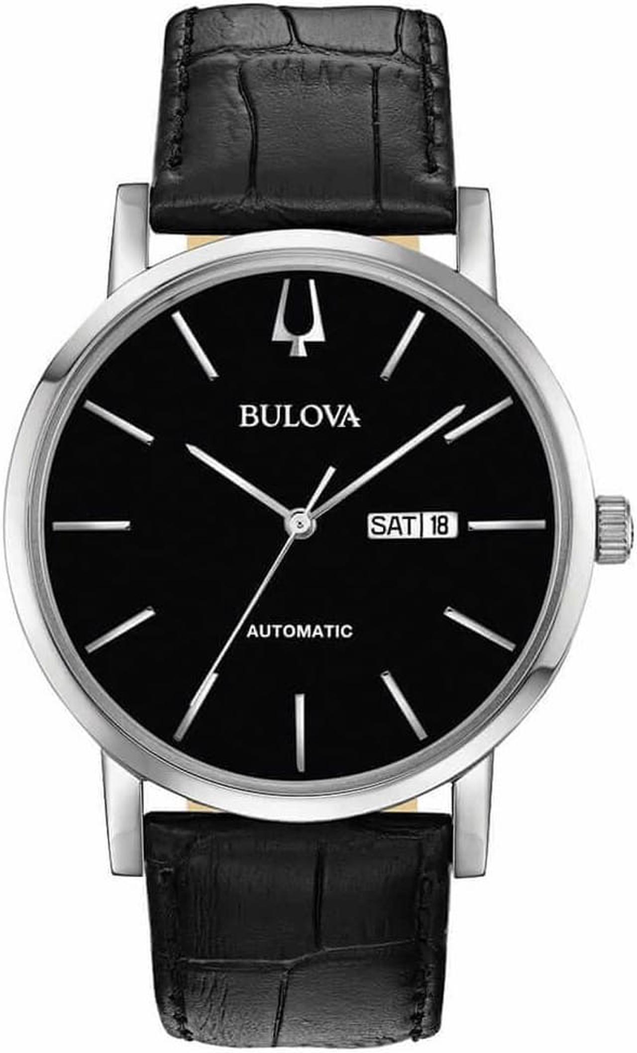 Alt view image 5 of 7 - Bulova 96C131 Classic Automatic Men's Watch Black 42mm Stainless Steel