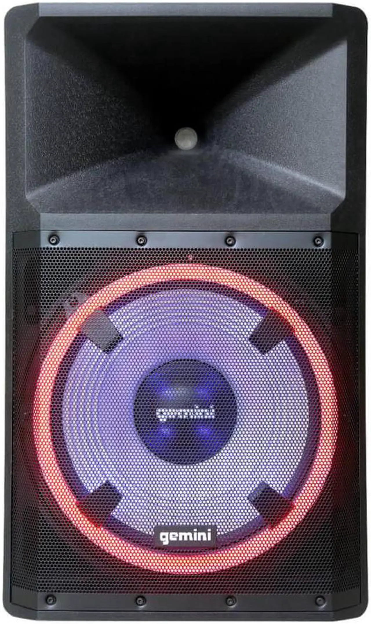 Alt view image 2 of 20 - Gemini GSP-L2200PK Unleash the Ultimate 15" Bluetooth Party Speaker with Dynamic LED Lights, Built in Media Player, and Included Microphone and Speaker Stand