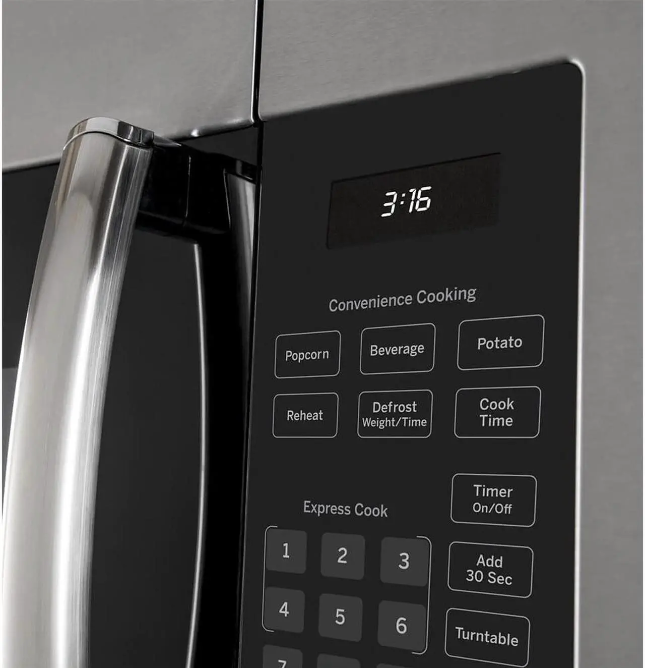 Alt view image 5 of 6 - GE Over-the-Range Microwave Oven 1.6 cu. ft, Stainless Steel Finish JVM3160RFSS