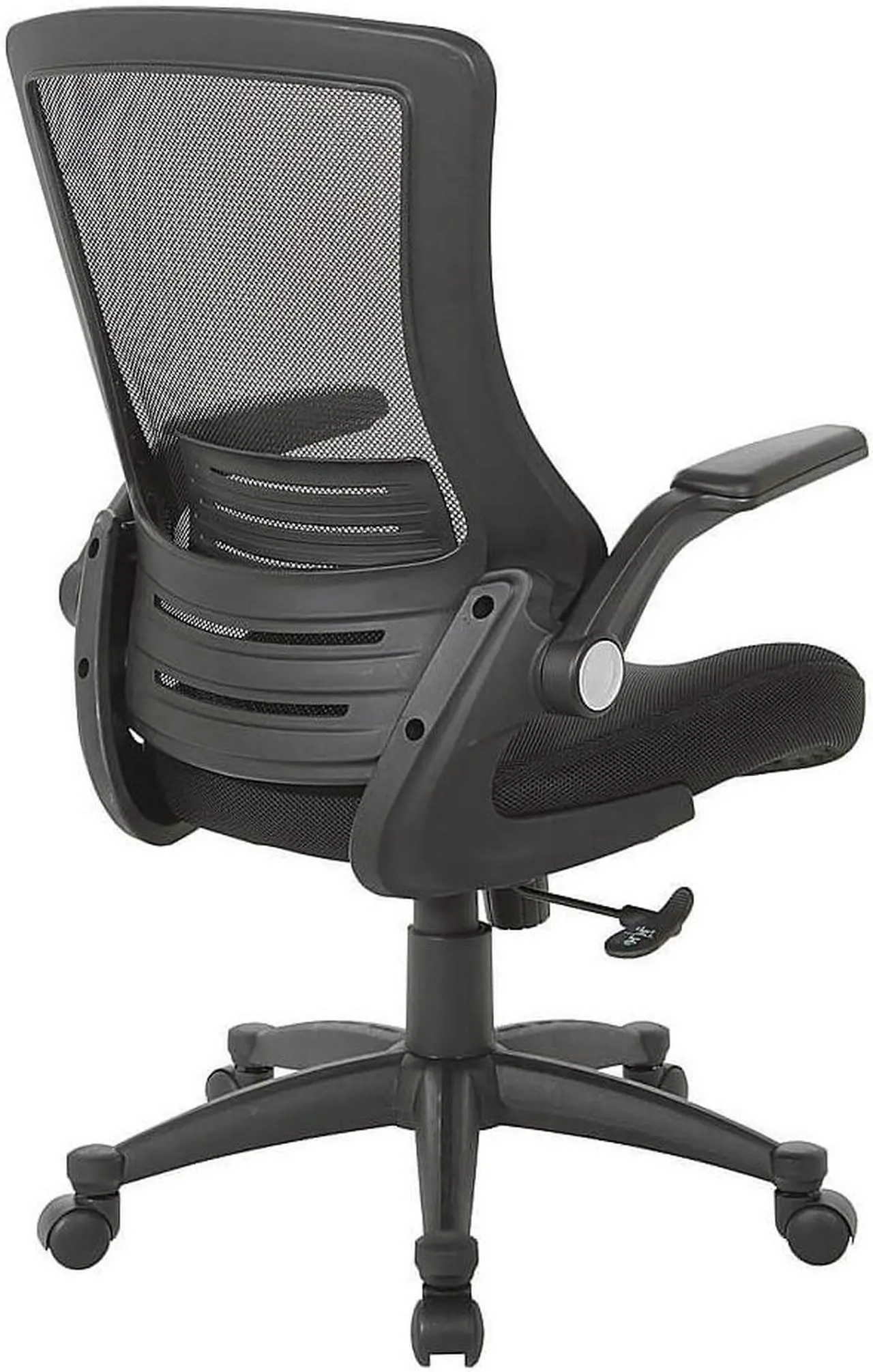 Alt view image 4 of 11 - Office Star  EM60926P3M Screen Back Manager Chair with Mesh Seat - Black/Silver