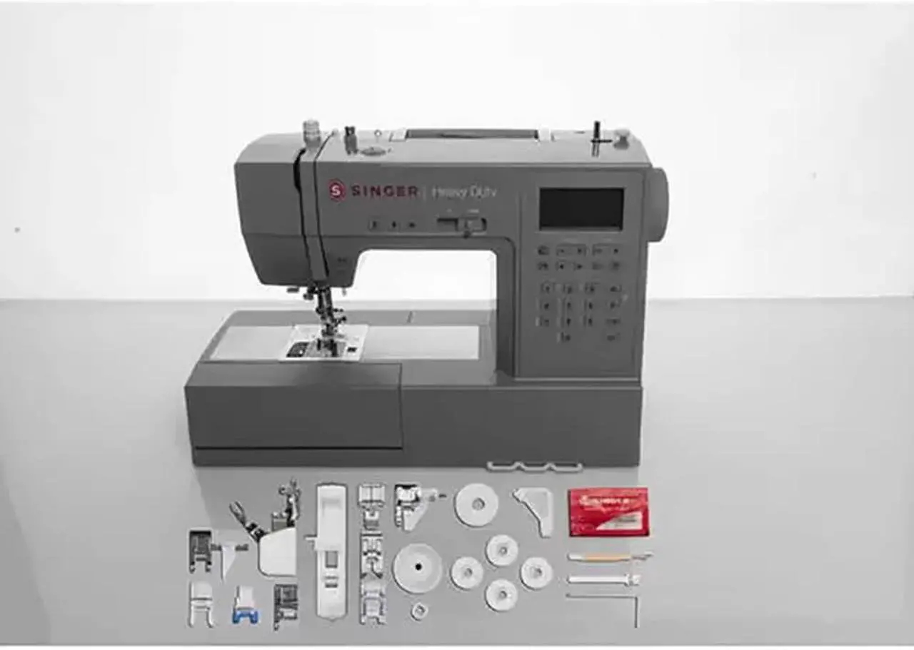 Alt view image 2 of 12 - Singer HD6700C Heavy Duty Sewing Machine - Gray