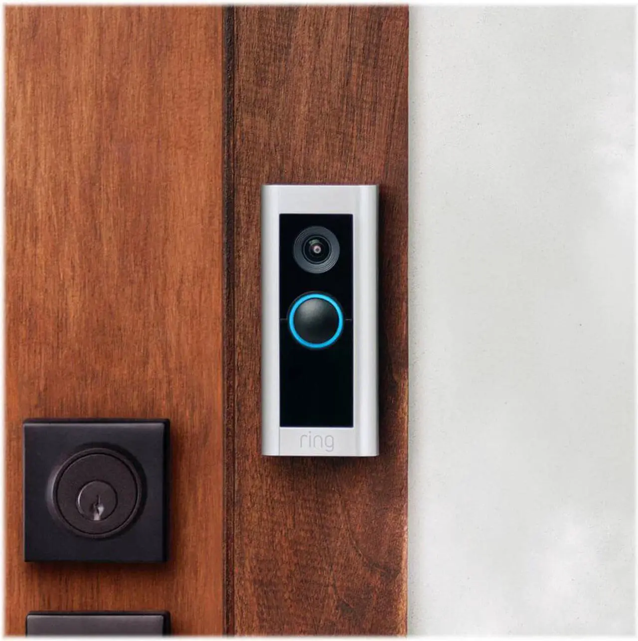 Alt view image 3 of 20 - Ring Wired Video Doorbell Pro, Smart WiFi Video Doorbell Wired - Satin Nickel