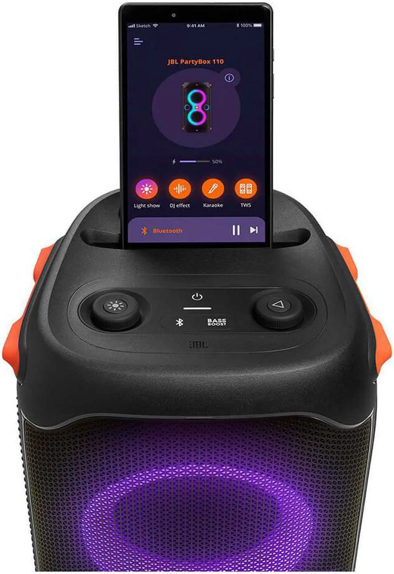 Alt view image 5 of 20 - JBL PartyBox 110 Portable Bluetooth Speaker