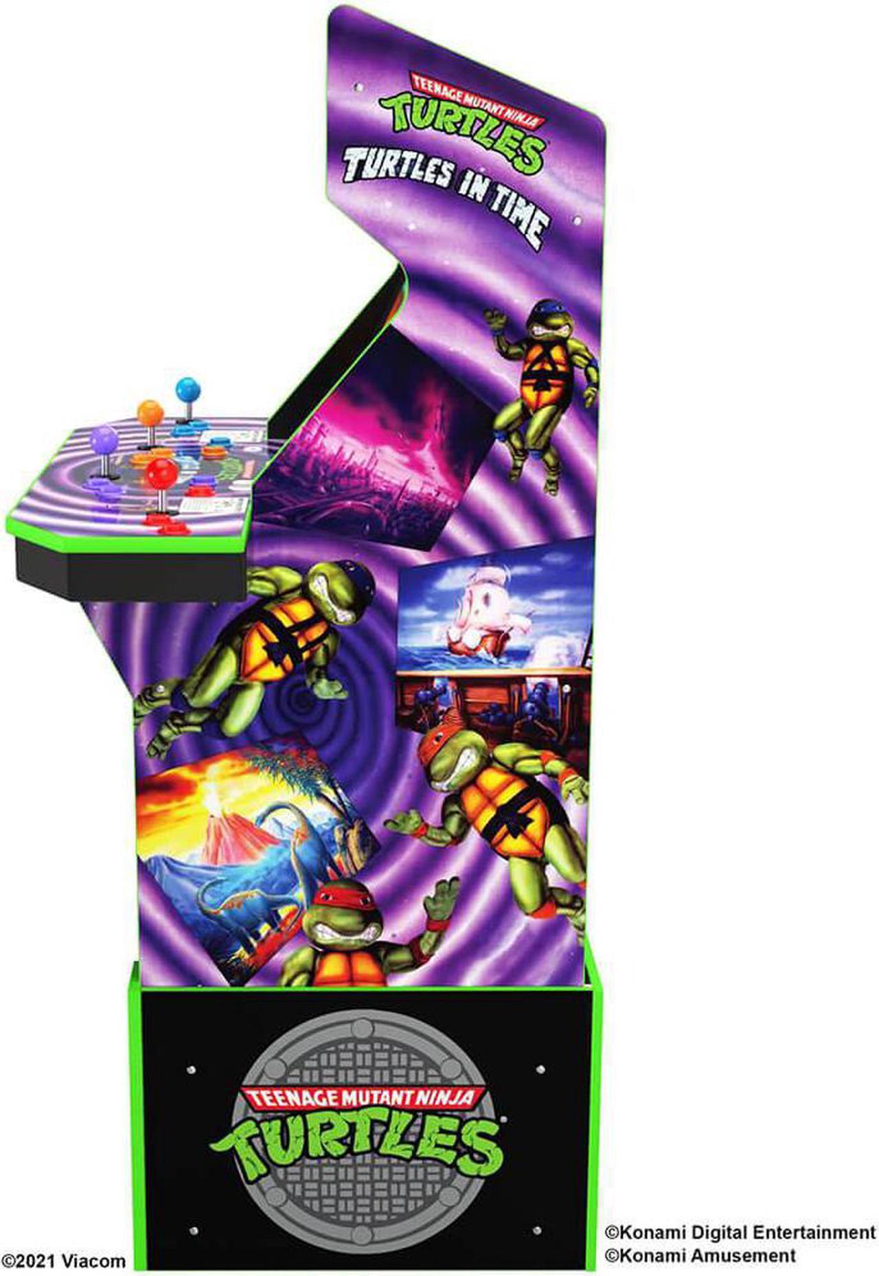 Alt view image 8 of 8 - Arcade1Up Teenage Mutant Ninja Turtles: Turtles in Time Home Arcade with Riser and Stool