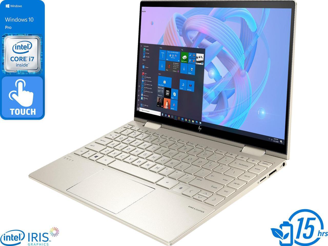 Main image of HP ENVY x360 2-in-1, 13.3" IPS FHD Touch Display, Intel Core i7-1165G7 2.80GHz, 8GB RAM, 1TB NVMe SSD, Thunderbolt, Card Reader, Wi-Fi, Bluetooth, Windows 10 Pro