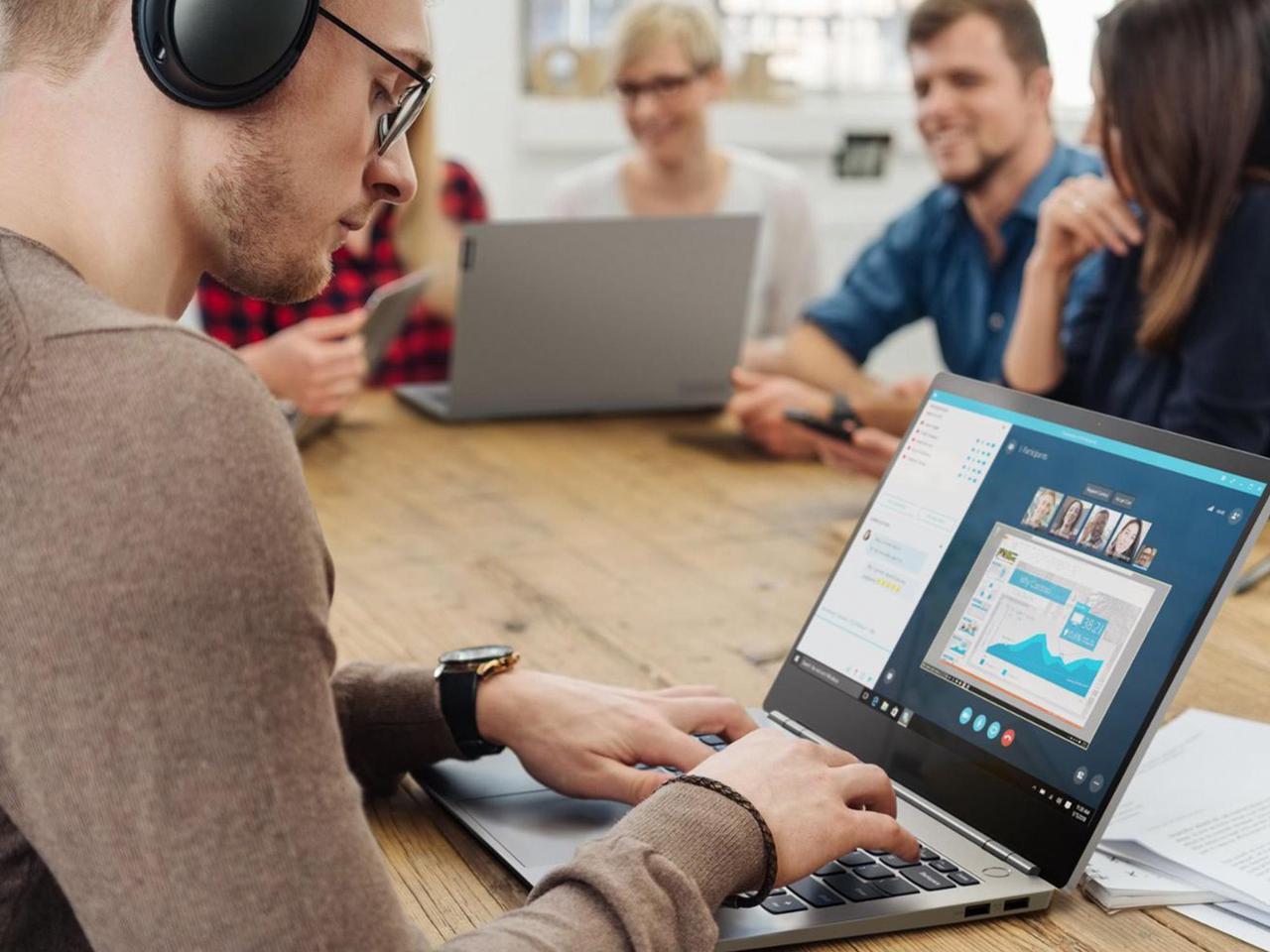 Alt view image 5 of 7 - Lenovo ThinkBook 14s Notebook, 14" FHD Display, Intel Core i5-8265U Upto 3.9GHz, 8GB RAM, 2TB NVMe SSD, AMD Radeon 540X, HDMI, Wi-Fi, Bluetooth, Windows 10 Pro