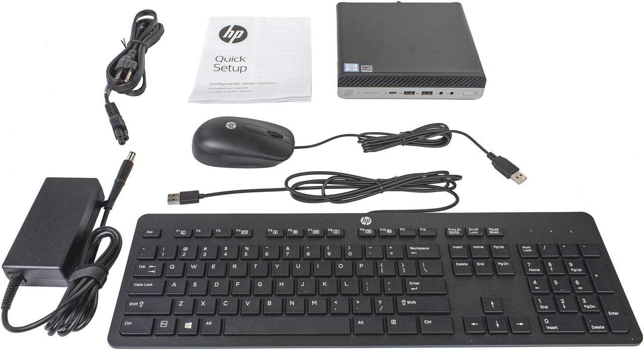 Alt view image 6 of 7 - HP EliteDesk 800 G4 Mini PC, Intel Core i5-8500T Upto 3.5GHz, 8GB RAM, 256GB NVMe SSD, DisplayPort, VGA, Wi-Fi, Bluetooth, Windows 10 Pro