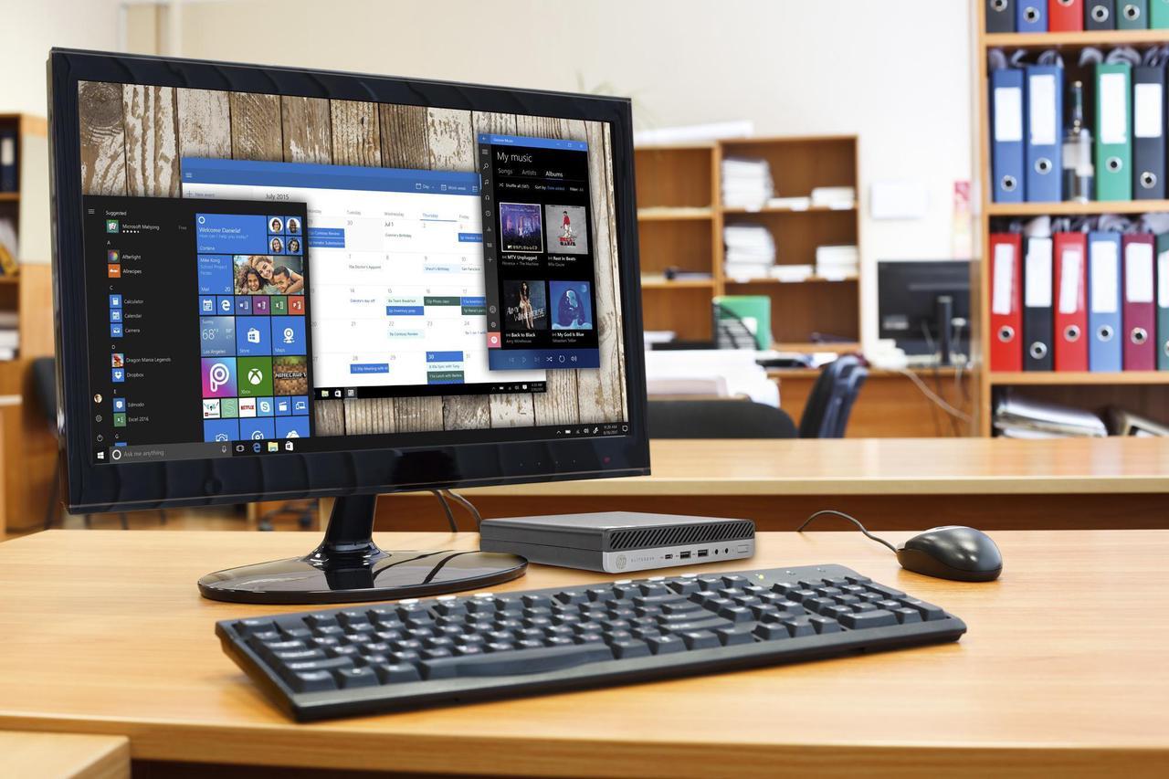 Alt view image 3 of 7 - HP EliteDesk 800 G4 Mini PC, Intel Core i5-8500T Upto 3.5GHz, 8GB RAM, 256GB NVMe SSD, DisplayPort, VGA, Wi-Fi, Bluetooth, Windows 10 Pro