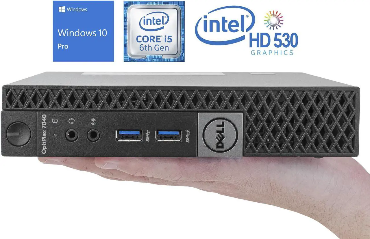 Main image of Dell Optiplex 7040 Mini PC, Intel Core i5-6500T Upto 3.1GHz, 16GB RAM, 512GB SSD, HDMI, DisplayPort, Wi-Fi, Bluetooth, Windows 10 Pro