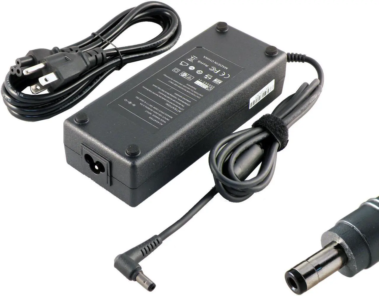 Alt view image 2 of 7 - iTEKIRO 120W AC Adapter Charger for MSI 957-163A1P-101, 957-163A1P-103, 957-16GC1P-004, PA-1121-04; MSI AE2220, E7235, E7405