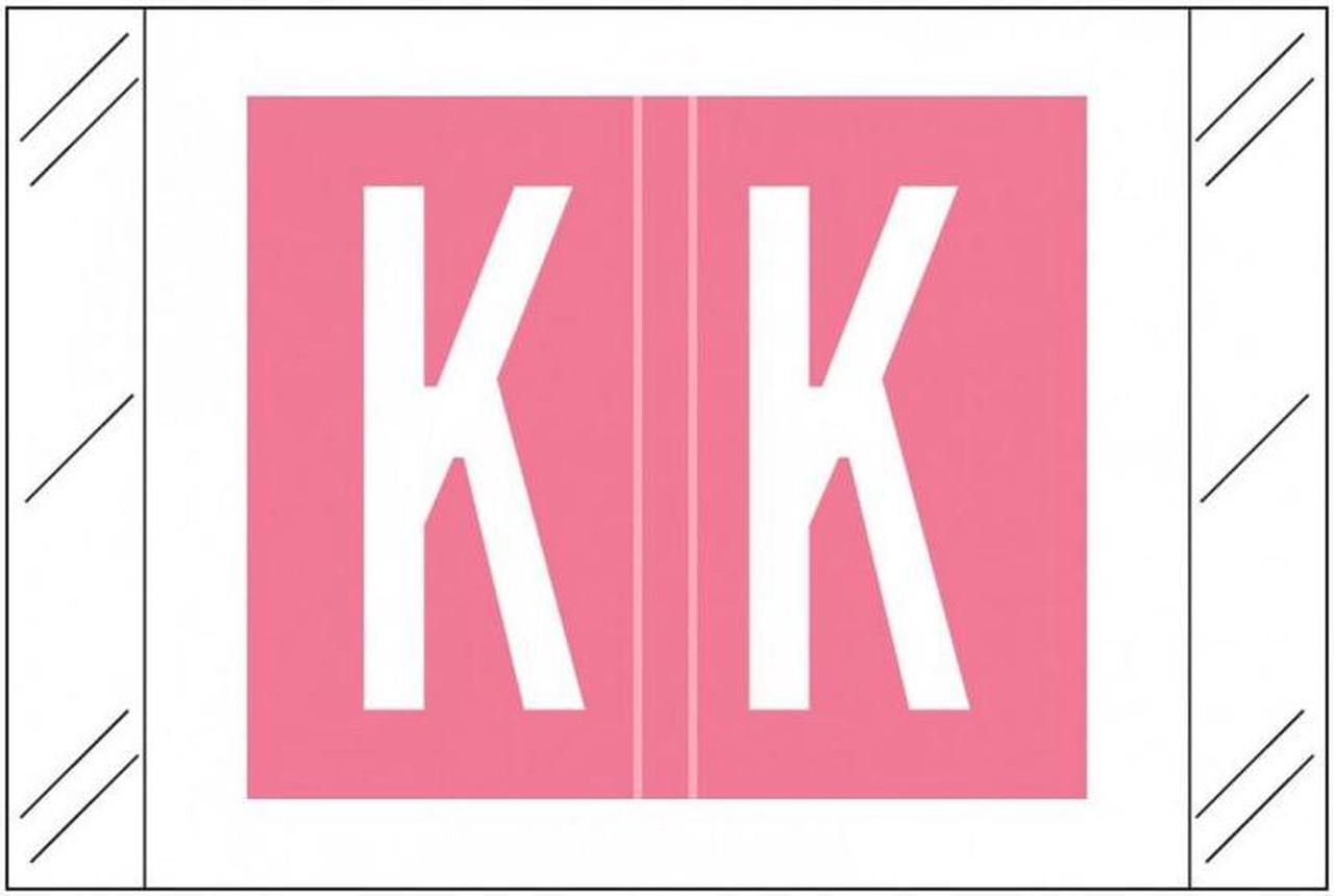 Main image of Tabbies Compatible "K" Labels, Polylaminated 100# Stock, 1 " X 1-1/2" Individual Letters - Roll of 500
