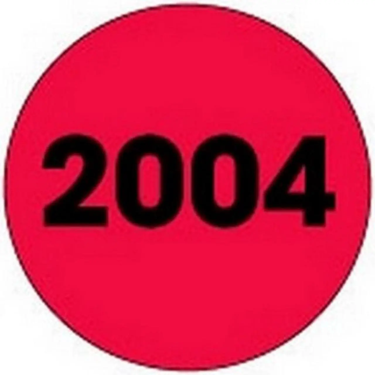 Main image of 2" Diameter Red 2010 Calendar Year Circle Labels (500 per Roll)