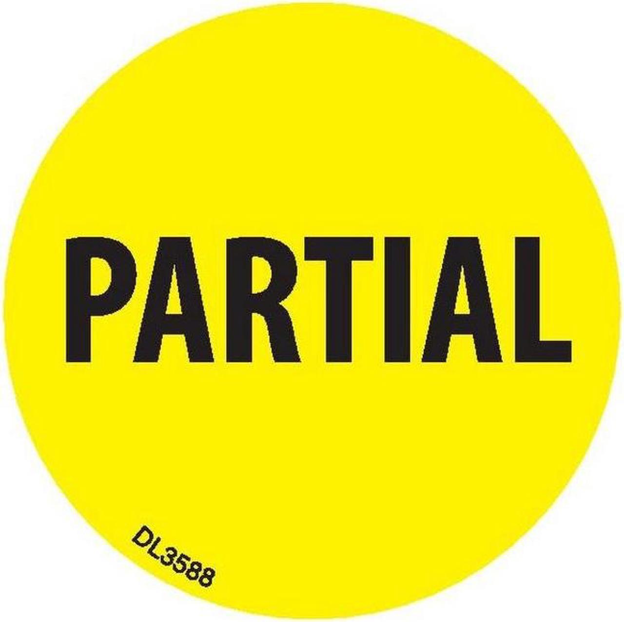 Main image of 2" diameter Partial labels (500 per Roll)