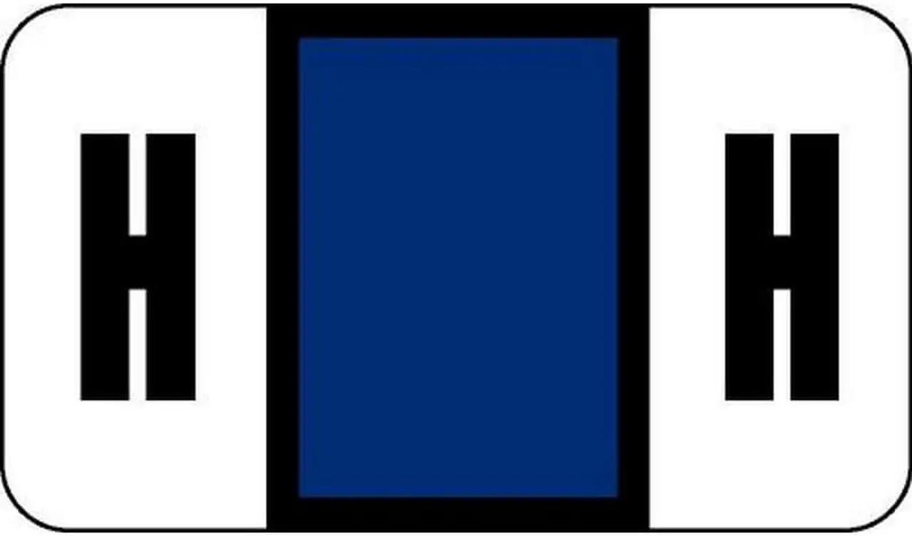 Main image of Safeguard Compatible "H" Labels, Laminated Stock, 15/16" X 1-5/8" Individual Letters - Roll of 500