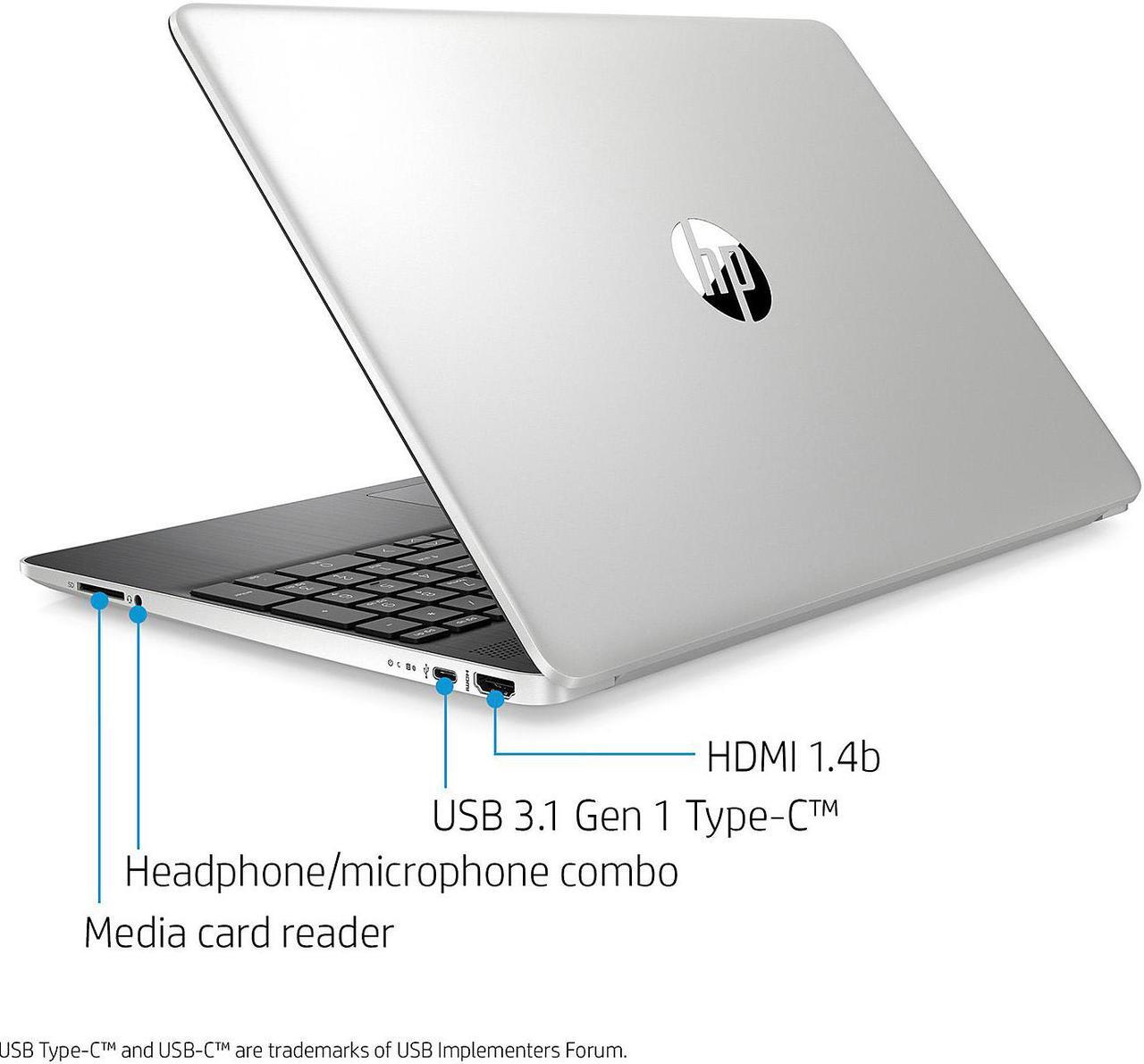 Alt view image 4 of 7 - HP 15.6" HD Touchscreen Laptop, Intel Core i5-1035G1, 8GB Memory, 256GB SSD, HP Wireless Mouse, 2 Year Warranty Care Pack with Accidental Damage Protection, Windows 10 Home - 15-dy1755cl