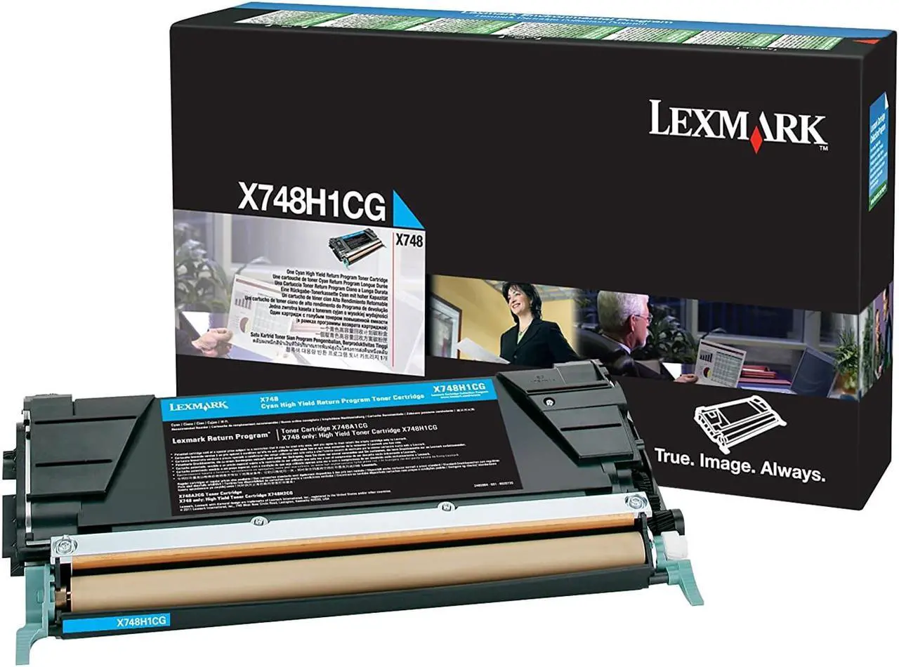 Alt view image 5 of 18 - Lexmark X748H1CG High-Yield Toner 10000 Page-Yield Cyan