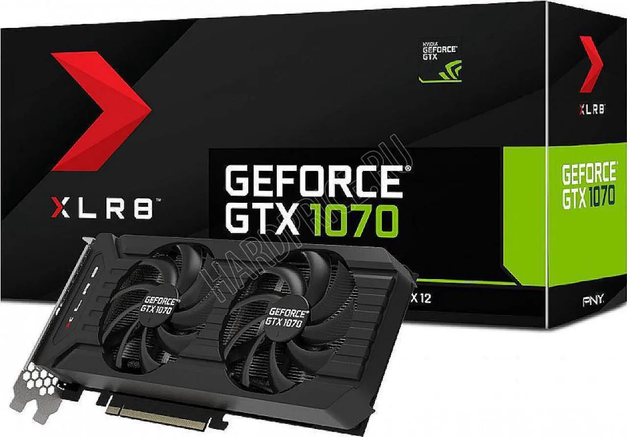 Alt view image 4 of 4 - PNY XLR8 GeForce GTX 1070 OC GAMING - Graphics card - GF GTX 1070 - 8 GB GDDR5 - PCIe 3.0 x16 - DVI, HDMI, 3 x DisplayPo