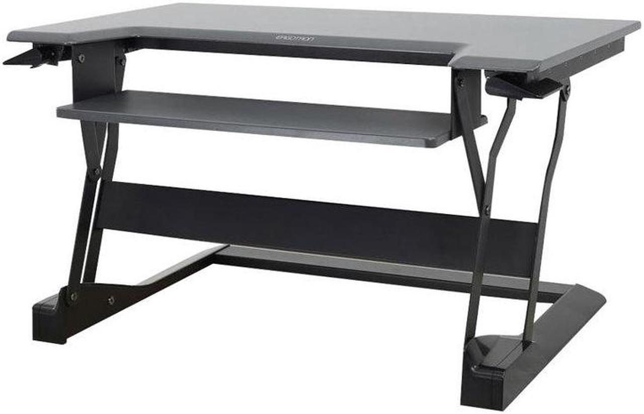 Ergotron 33-397-085 WorkFit-T, Standing Desk Workstation (Black with Grey Surface)