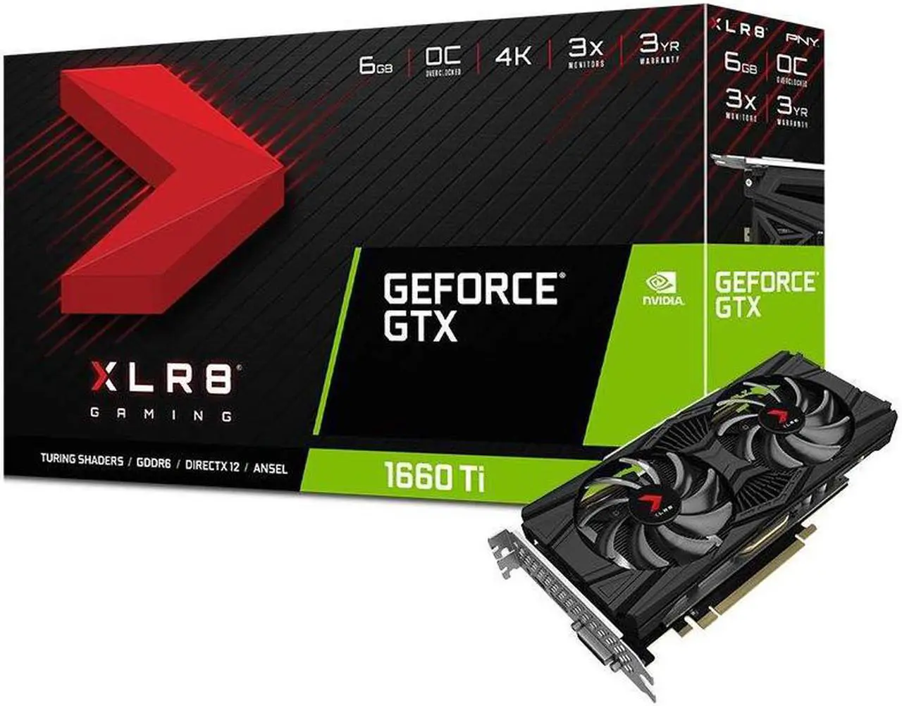Alt view image 5 of 10 - PNY GeForce GTX 1660 Ti GAMING DF OC 6 GB GDDR6 Graphics Card (VCG1660T6DFPPB-O)