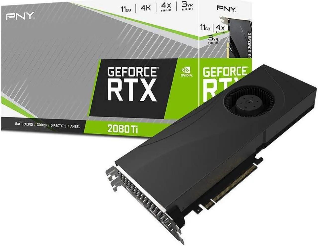 Alt view image 3 of 6 - PNY GeForce RTX 2080 Ti 11GB Blower 352-Bit GDDR6 PCI Express 3.0 SLI Support Video Card