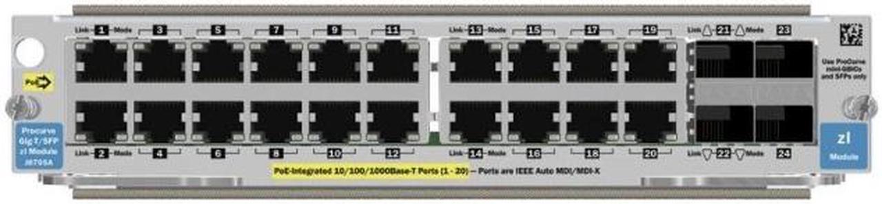 HP J8705A ProCurve Switch 5400zl 20-port 10/100/100 + 4-port Mini-GBIC Module