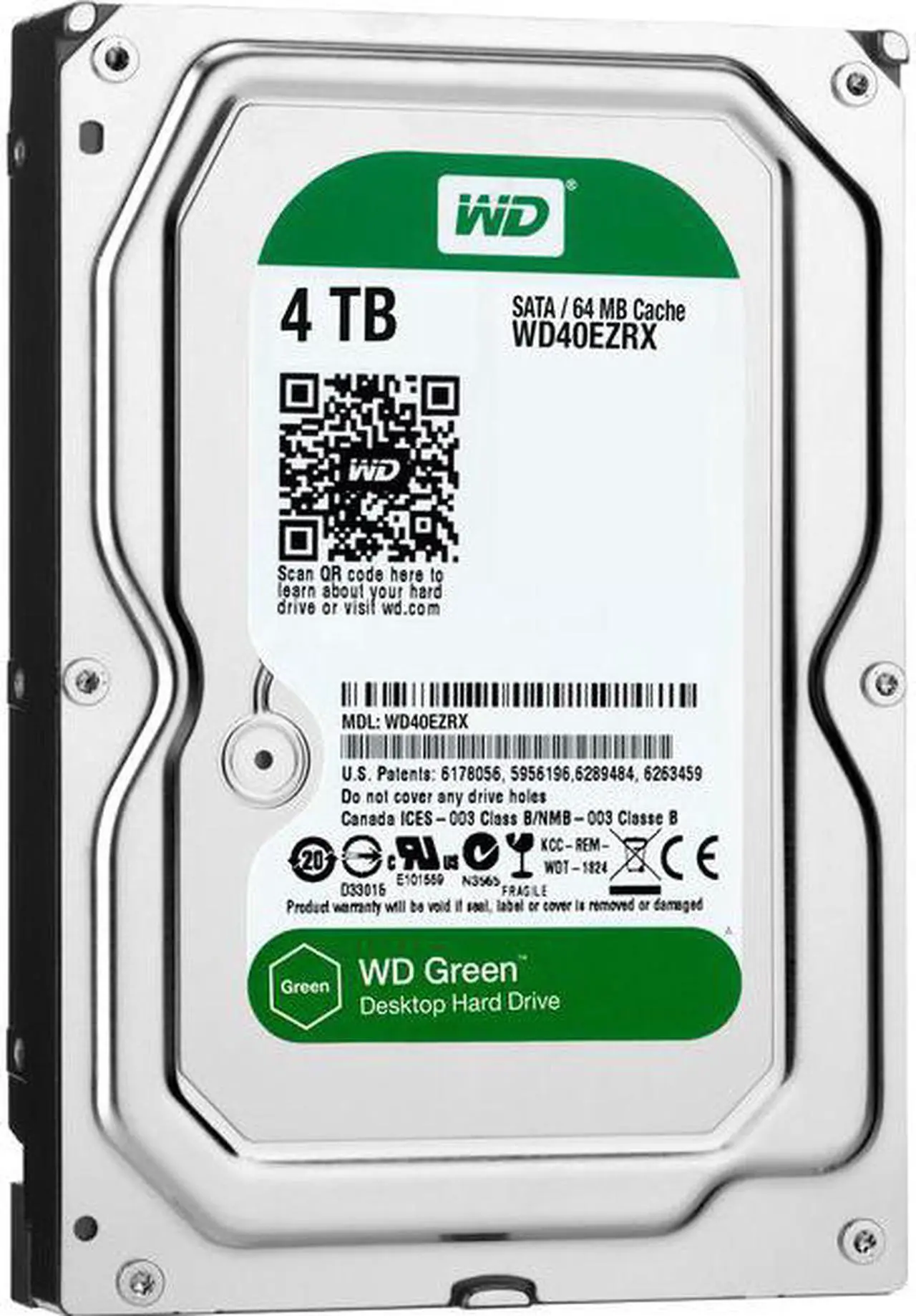 Alt view image 3 of 5 - Western Digital New With Standard Mfg Warranty. Wd Green 4Tb 5400Rpm (lipower) Sata6Gbps 64Mb Buffer 3.5 Inch Desktop Hard Disk Drive