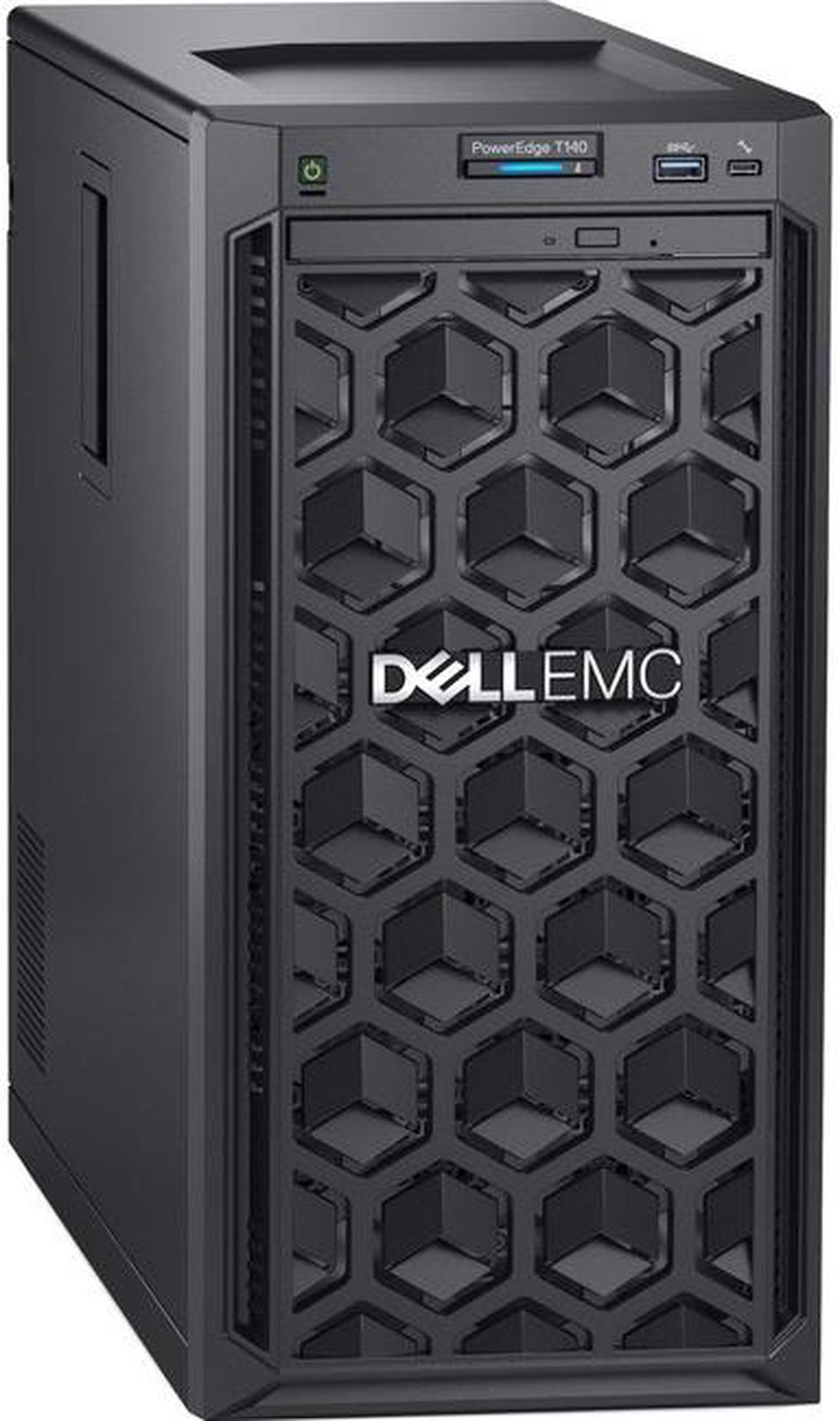 Alt view image 6 of 6 - Dell EMC PowerEdge T140 Mini-tower Server - 1 x Intel Xeon E-2124 Quad-core (4 Core) 3.30 GHz - 8 GB Installed DDR4 SDRAM - 1 TB (1 x 1 TB) Serial ATA HDD - 12Gb/s SAS, Serial ATA/600 Controller - 1 x 365 W