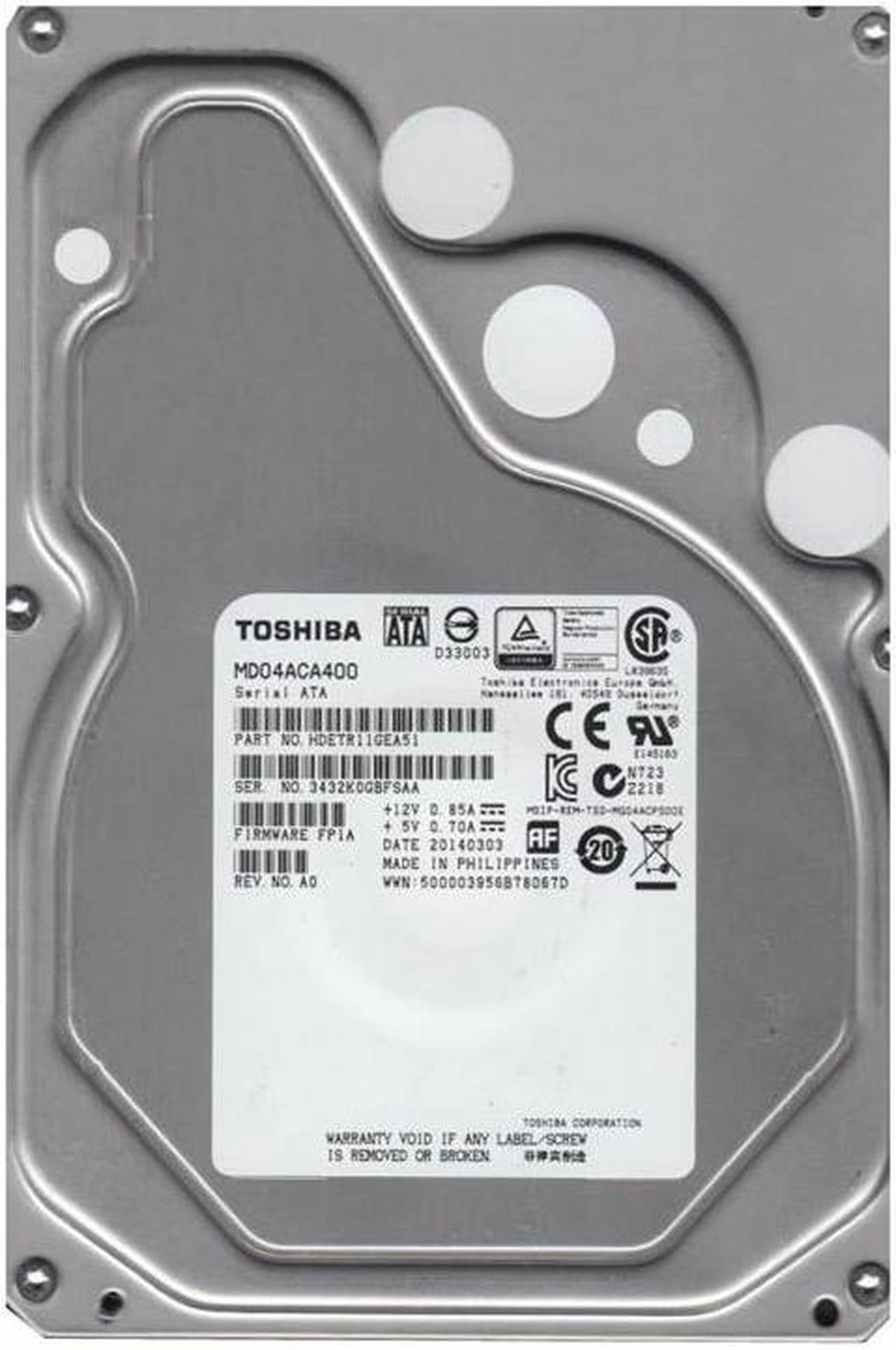 Main image of TOSHIBA MD04ACA400 4TB 7200 RPM 128MB Cache SATA 6.0Gb/s 3.5" Internal Hard Drive